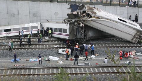 ongeluk, passagierstrein, Santiago de Compostela, Spanje