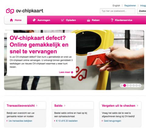 OV-chipkaart, website, Trans Links Systems