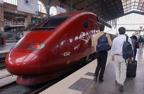 Thalys, hogesnelheidstrein, Station Nord, Parijs, reizigers