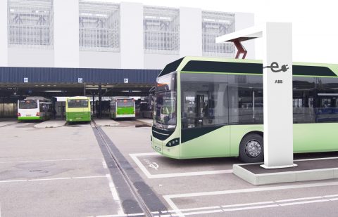 Electric Volvo bus charger, ABB