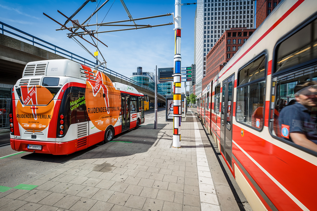 elektrische bus, Den Haag, tram, bovenleiding