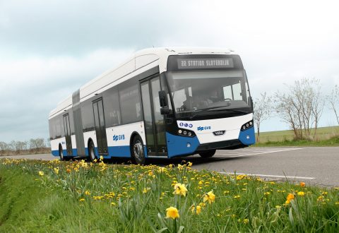 Impressie van elektrische bus van GVB