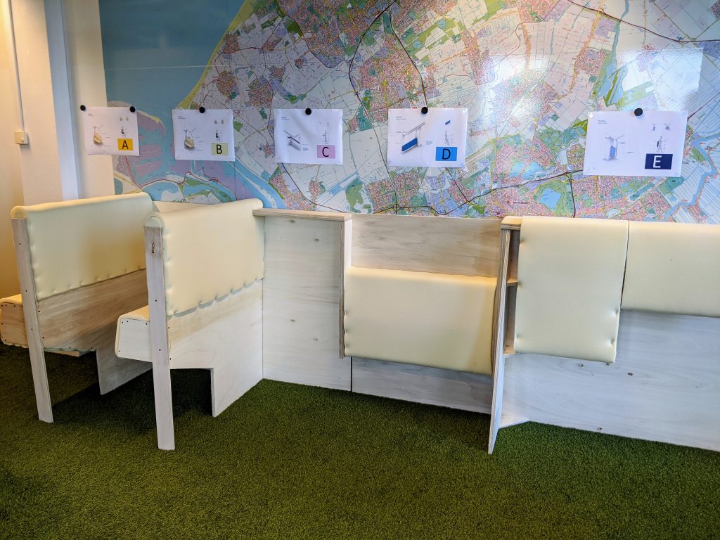 Prototypen nieuwe meubels metro RET