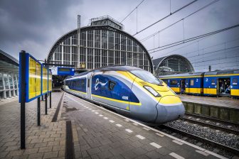Eurostar op Amsterdam CS (bron: NS)