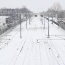 Spoor bij Houten in de sneeuw (foto: NS)