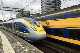 Eurostar op Amsterdam Centraal (foto: NS)