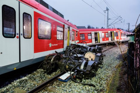 Een S-Bahn trein raakte betrokken bij een ongeluk in de buurt van München, foto: ANP