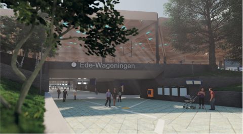 Visualitie vernieuwing station Ede-Wageningen. Foto: ProRail