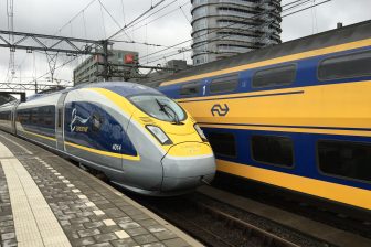 NS-trein en Eurostar-trein