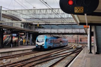 De trein van Connexxion is tot eind dit jaar te bewonderen op het spoor tussen Amersfoort en Ede-Wageningen.