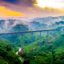 Spoorbrug in Indonesië