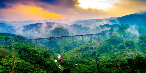 Spoorbrug in Indonesië