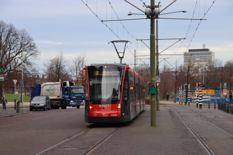 Beeld: Een tram van HTM